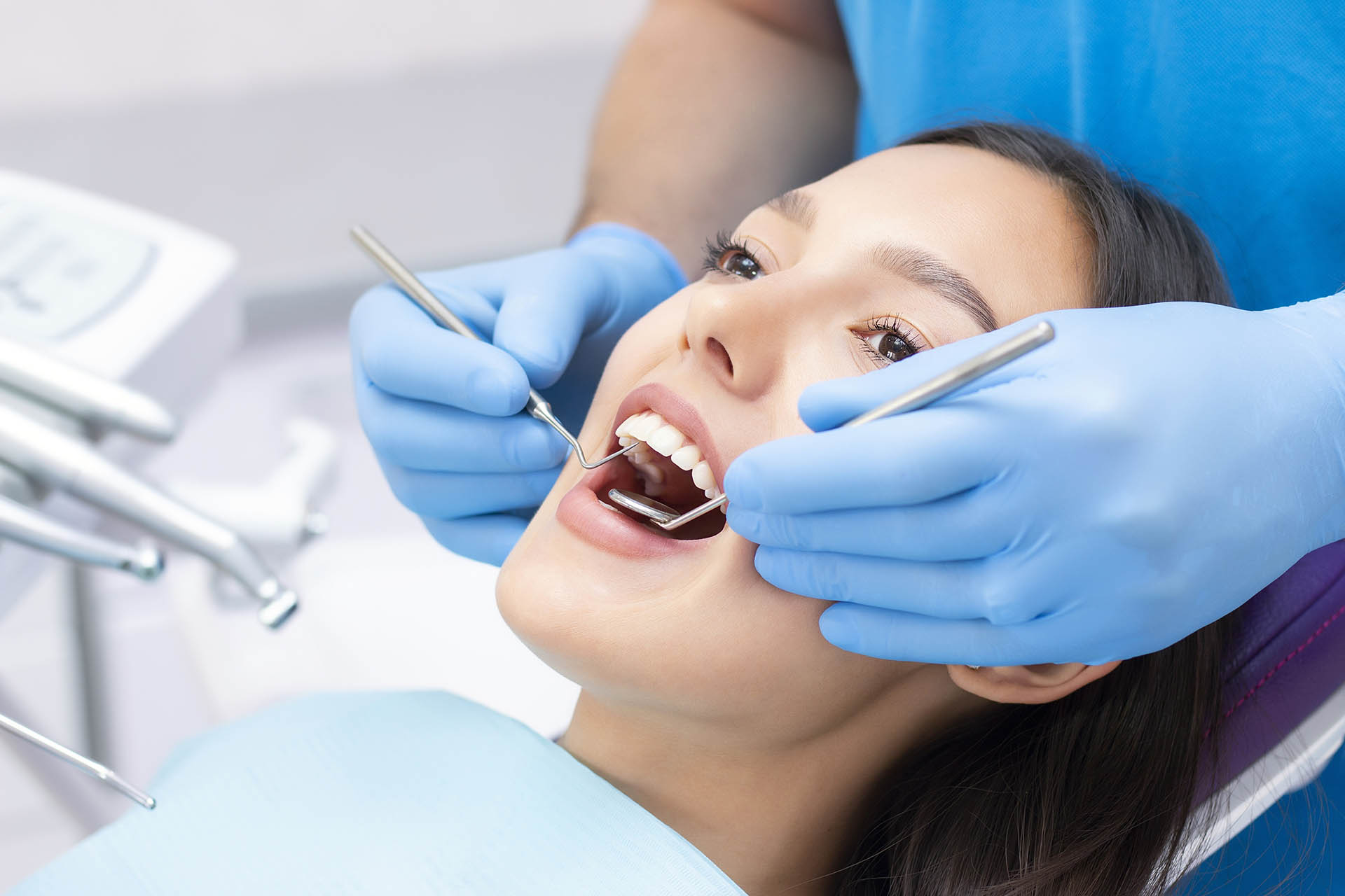 Relaxed patient in dental chair